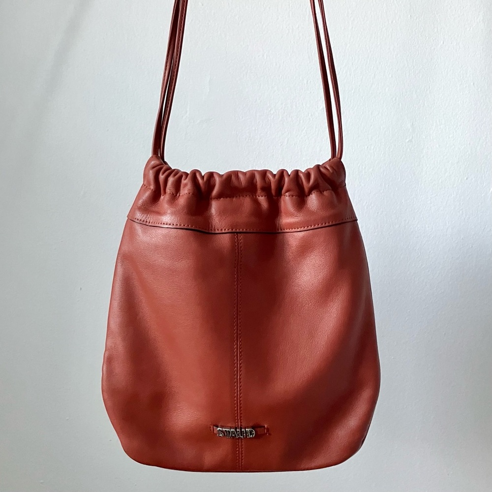 Staud Leather Drawstring Shoulder Bag